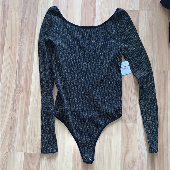Free People | Seamless Sprinkled in Gold Bodysuit Size XS/S - Picture 5 of 6